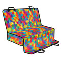 Colorful Autism Awareness Jigsaw Print Pet Car Back Seat Cover