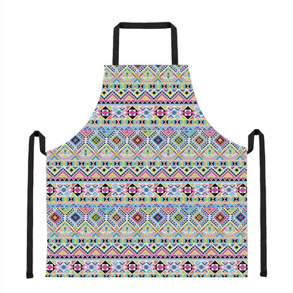 Colorful Aztec Geometric Pattern Print Apron