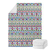 Colorful Aztec Geometric Pattern Print Blanket