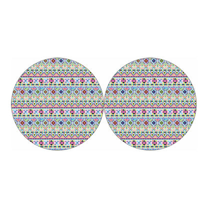Colorful Aztec Geometric Pattern Print Car Coasters
