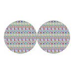 Colorful Aztec Geometric Pattern Print Car Coasters