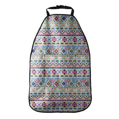 Colorful Aztec Geometric Pattern Print Car Seat Organizers