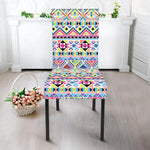 Colorful Aztec Geometric Pattern Print Dining Chair Slipcover