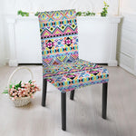Colorful Aztec Geometric Pattern Print Dining Chair Slipcover