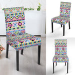 Colorful Aztec Geometric Pattern Print Dining Chair Slipcover