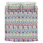Colorful Aztec Geometric Pattern Print Duvet Cover Bedding Set