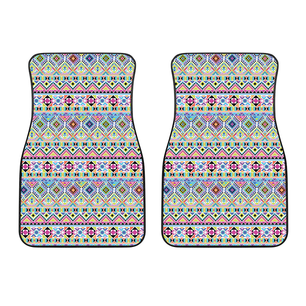 Colorful Aztec Geometric Pattern Print Front Car Floor Mats