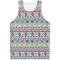 Colorful Aztec Geometric Pattern Print Men's Tank Top