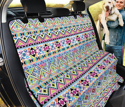 Colorful Aztec Geometric Pattern Print Pet Car Back Seat Cover