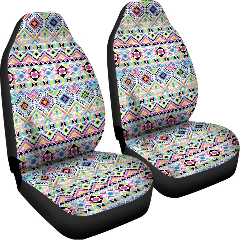 Colorful Aztec Geometric Pattern Print Universal Fit Car Seat Covers
