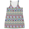 Colorful Aztec Geometric Pattern Print Women's Racerback Tank Top