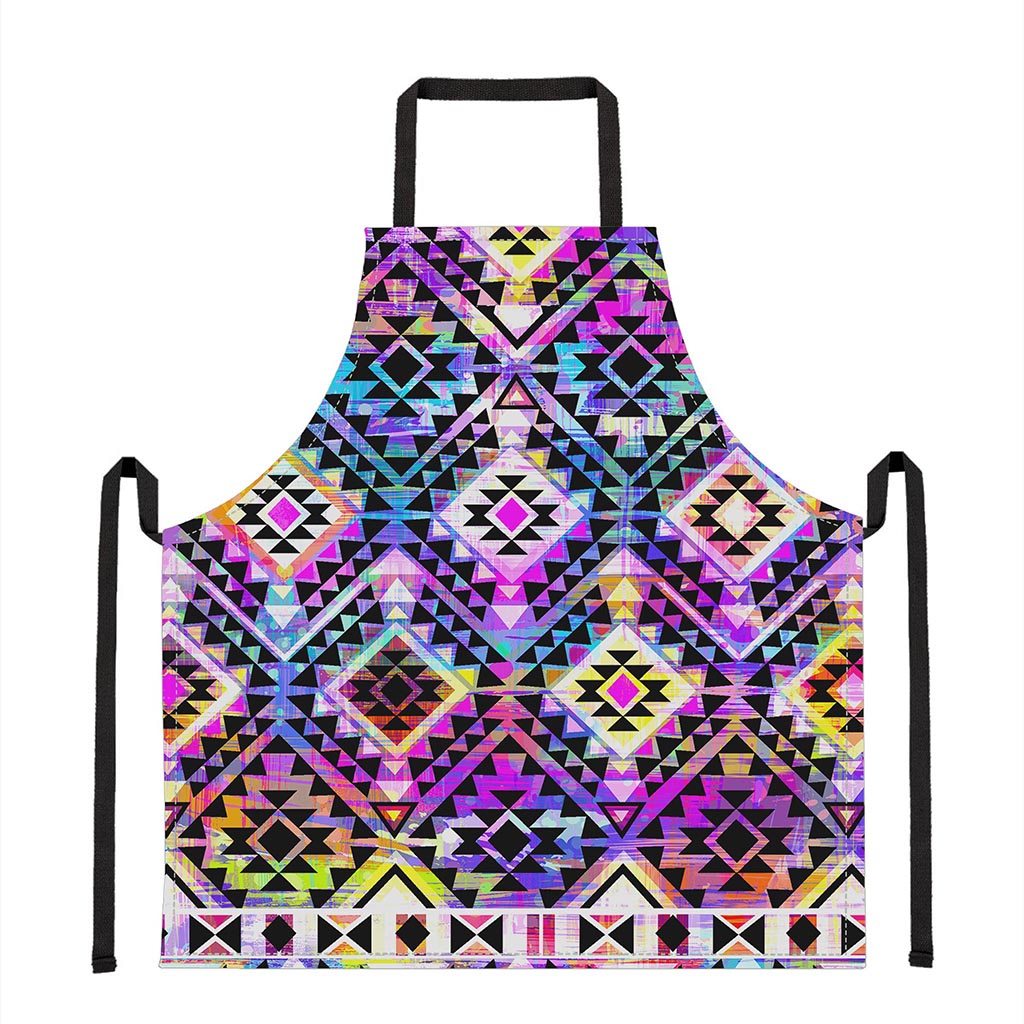 Colorful Aztec Pattern Print Apron