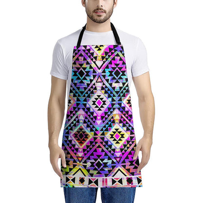 Colorful Aztec Pattern Print Apron