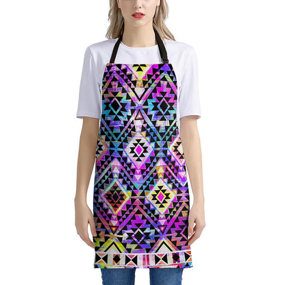 Colorful Aztec Pattern Print Apron