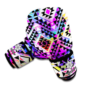 Colorful Aztec Pattern Print Boxing Gloves