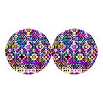 Colorful Aztec Pattern Print Car Coasters