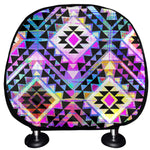 Colorful Aztec Pattern Print Car Headrest Covers