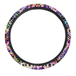 Colorful Aztec Pattern Print Car Steering Wheel Cover