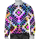 Colorful Aztec Pattern Print Men's Crewneck Sweatshirt GearFrost