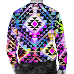 Colorful Aztec Pattern Print Men's Crewneck Sweatshirt GearFrost