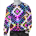 Colorful Aztec Pattern Print Men's Crewneck Sweatshirt GearFrost
