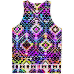 Colorful Aztec Pattern Print Men's Tank Top
