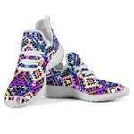 Colorful Aztec Pattern Print Mesh Knit Shoes GearFrost