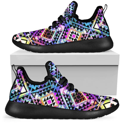 Colorful Aztec Pattern Print Mesh Knit Shoes GearFrost