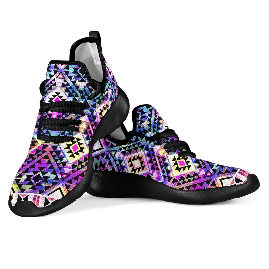 Colorful Aztec Pattern Print Mesh Knit Shoes GearFrost