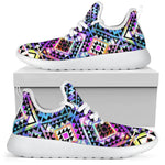 Colorful Aztec Pattern Print Mesh Knit Shoes GearFrost