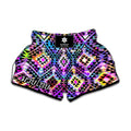 Colorful Aztec Pattern Print Muay Thai Boxing Shorts