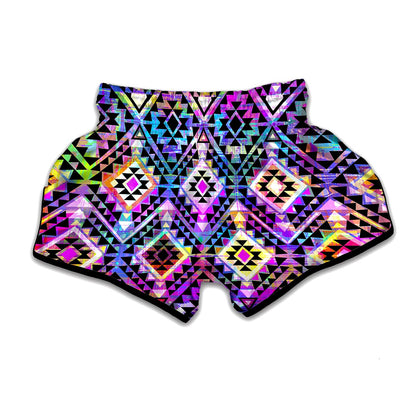 Colorful Aztec Pattern Print Muay Thai Boxing Shorts