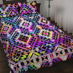 Colorful Aztec Pattern Print Quilt Bed Set