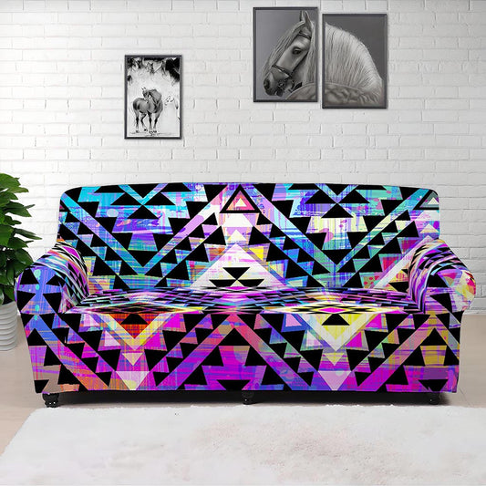 Colorful Aztec Pattern Print Sofa Cover