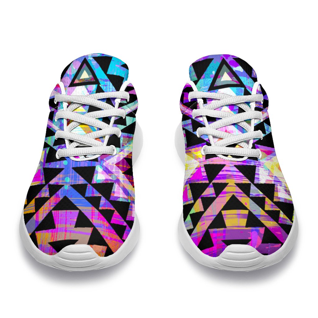 Colorful Aztec Pattern Print Sport Shoes GearFrost