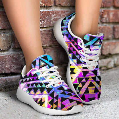 Colorful Aztec Pattern Print Sport Shoes GearFrost