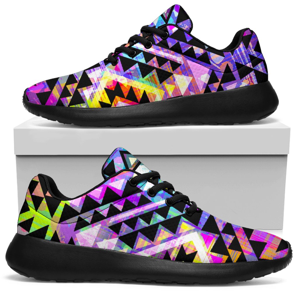 Colorful Aztec Pattern Print Sport Shoes GearFrost