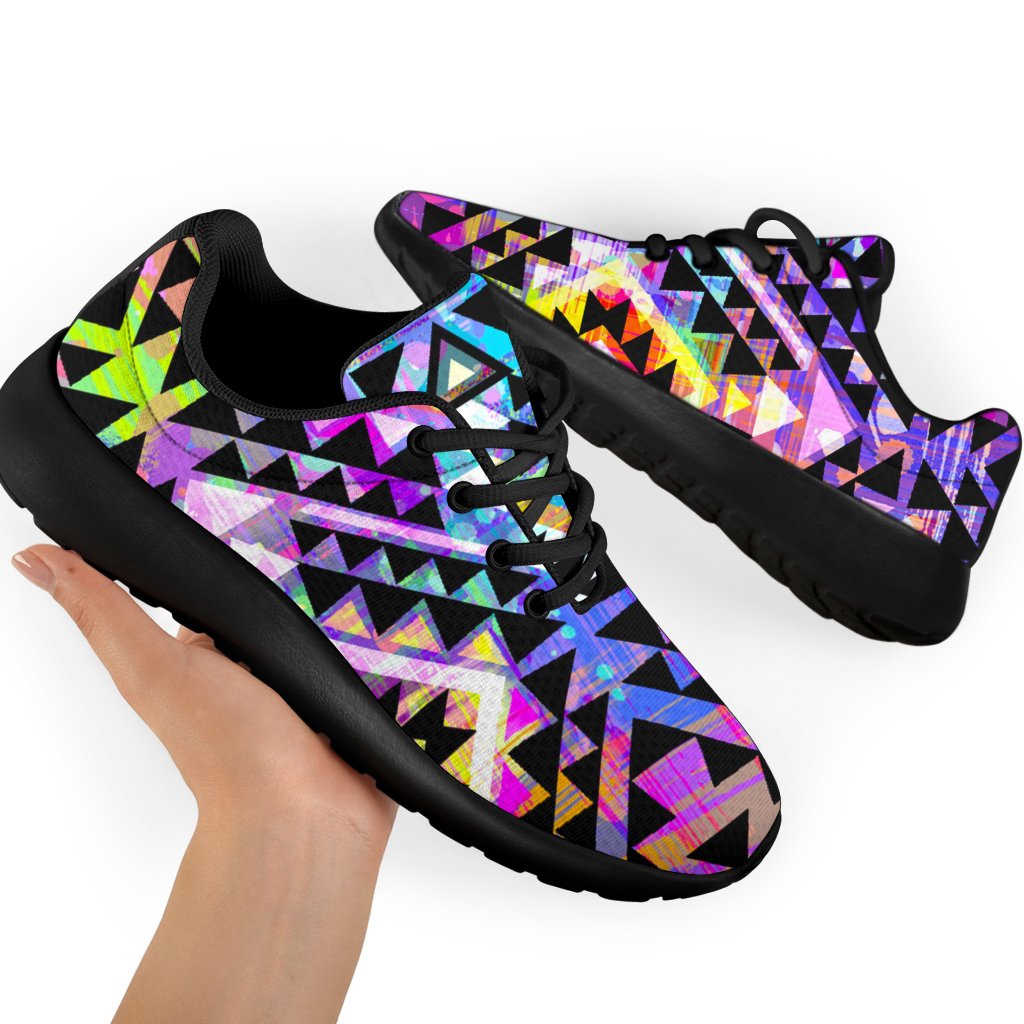 Colorful Aztec Pattern Print Sport Shoes GearFrost