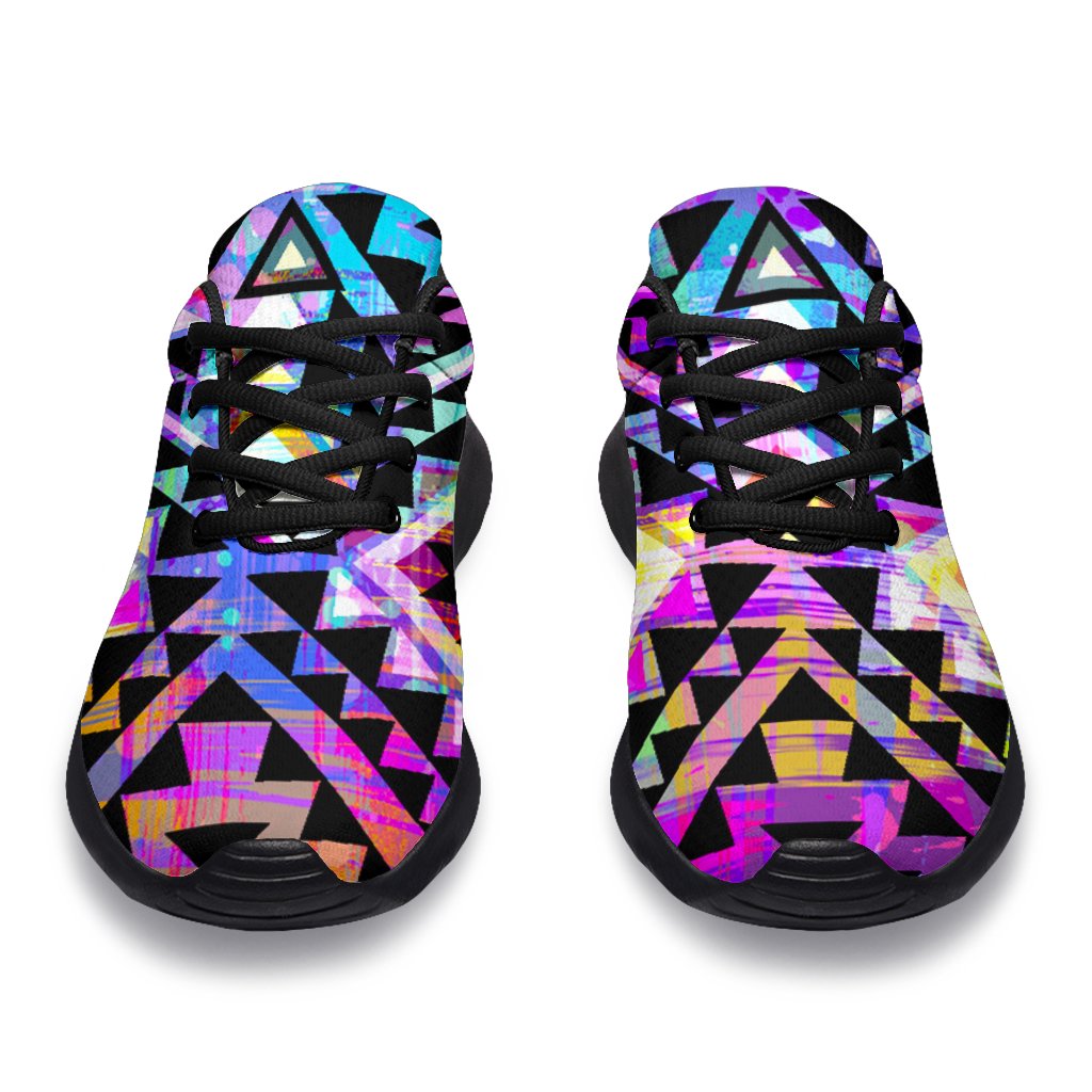 Colorful Aztec Pattern Print Sport Shoes GearFrost