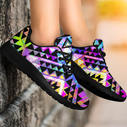 Colorful Aztec Pattern Print Sport Shoes GearFrost