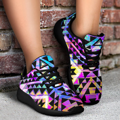Colorful Aztec Pattern Print Sport Shoes GearFrost