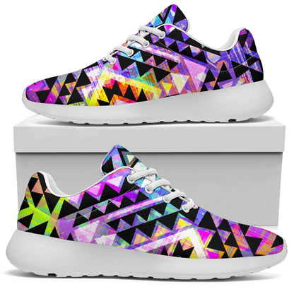 Colorful Aztec Pattern Print Sport Shoes GearFrost