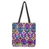 Colorful Aztec Pattern Print Tote Bag