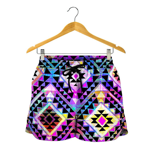 Colorful Aztec Pattern Print Women's Shorts