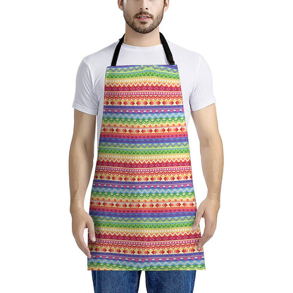 Colorful Aztec Tribal Pattern Print Apron