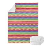 Colorful Aztec Tribal Pattern Print Blanket