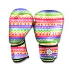 Colorful Aztec Tribal Pattern Print Boxing Gloves