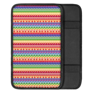 Colorful Aztec Tribal Pattern Print Car Center Console Cover