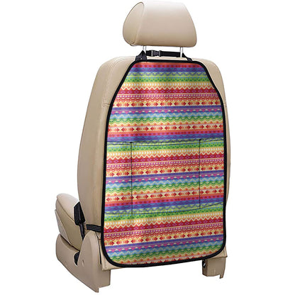 Colorful Aztec Tribal Pattern Print Car Seat Organizers