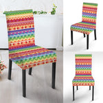 Colorful Aztec Tribal Pattern Print Dining Chair Slipcover
